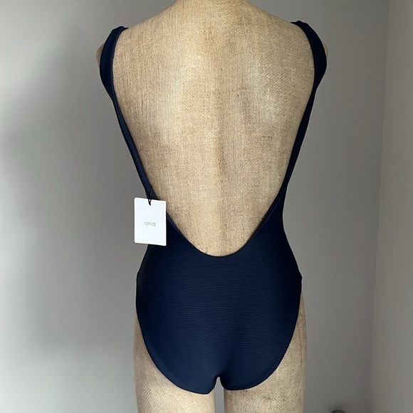 Onia Bridget One Piece Swimsuit  Blue Medium NWOT - Picture 8 of 9